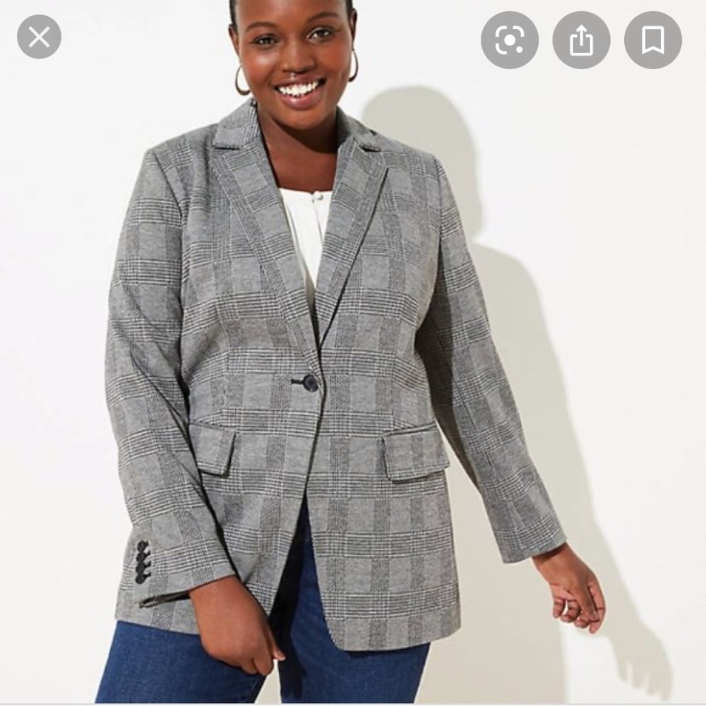 Loft Plaid Blazer